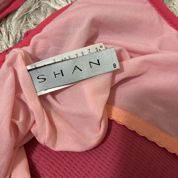 SHAN Swimwear Dahlia Textured Sleeveless Swim Mini Dress in Rose Pink $430 Sz 8 - Picture 14 of 16